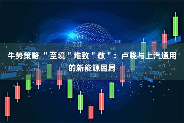 牛势策略 ＂至境＂难致＂敬＂：卢晓与上汽通用的新能源困局