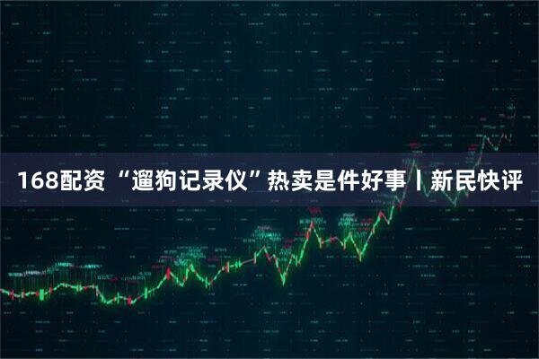 168配资 “遛狗记录仪”热卖是件好事丨新民快评